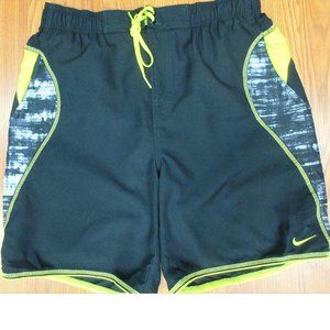 NIKE LINED SWIM SHORTS POLYESTER BLACK & NEON